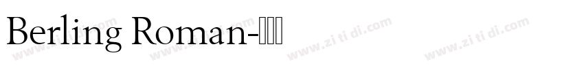 Berling Roman字体转换